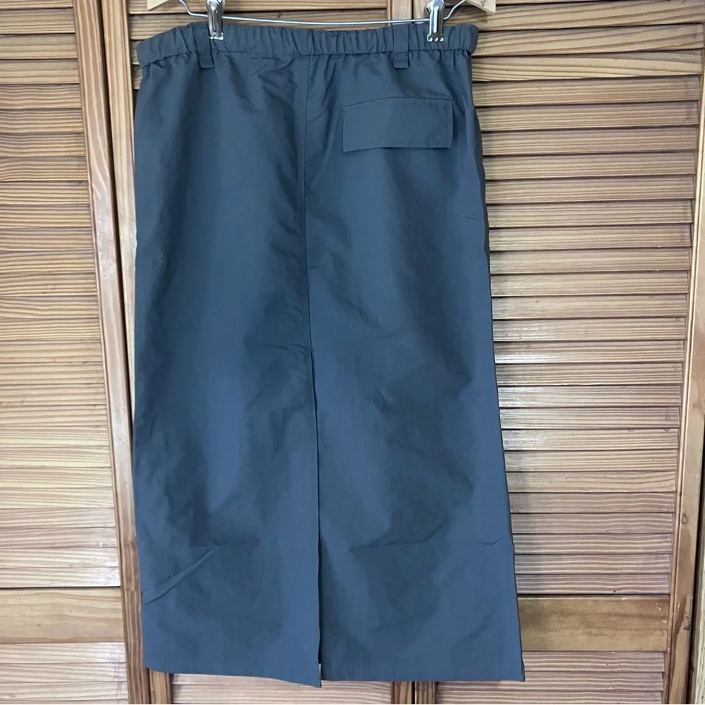 Ardene Graphite Grey Utility Cargo Parachute Longline Maxi Skirt Women’s M - Picture 5 of 10